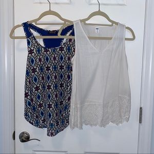 Petite XS women’s tanks Papermoon & Old Navy